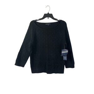 Anne Klein Women's Knitted Jeweled Top